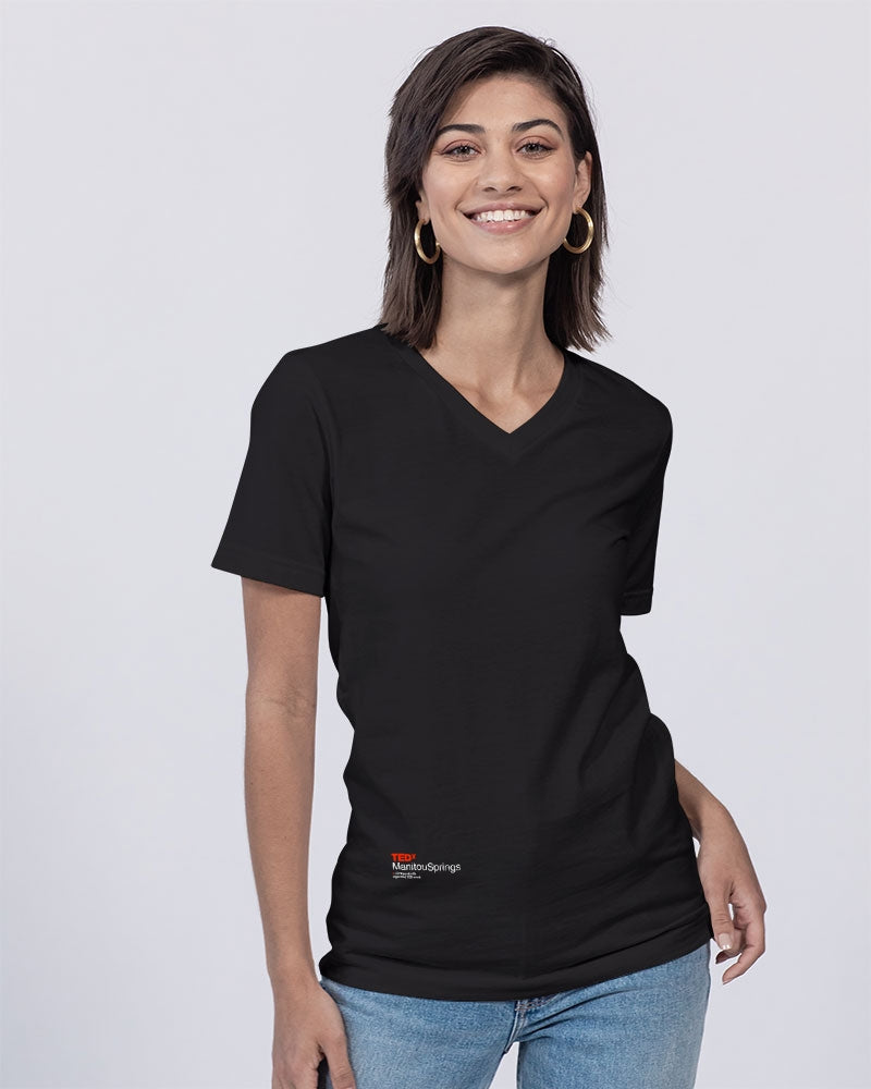 TEDx Manitou-Springs Unisex Jersey V-Neck Tee | Bella + Canvas